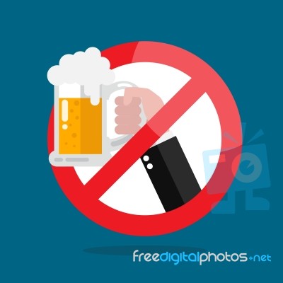 No Alcohol Allowed Sign Stock Image