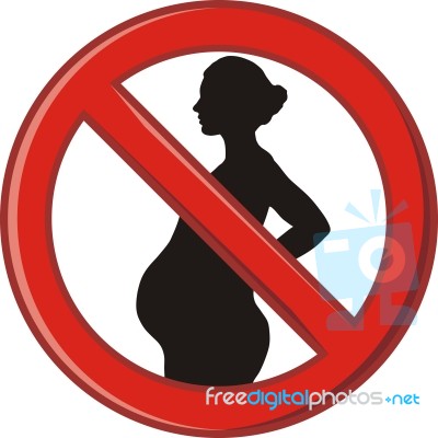 No Entry Of Pregnant Women Stock Image