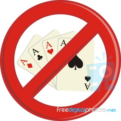 No Gambling Cards Stock Image