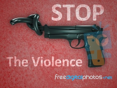 No Gun Violence Symbol Stock Image