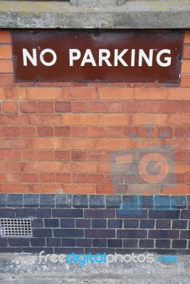 No Parking Sign Stock Photo