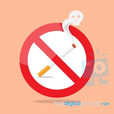 No Smoking Prohibition Sign Stock Image