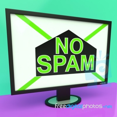 No Spam Shows Removing Unwanted Junk Email Stock Image