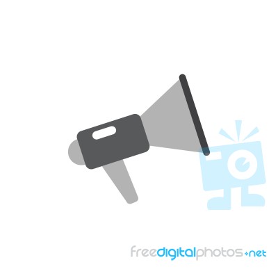 Noisy Megaphone Icon  Illustration On White Backgrou Stock Image