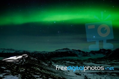 Northern Lights Southern Iceland Stock Photo