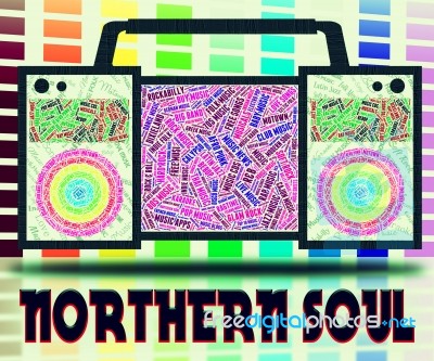 Northern Soul Shows Rhythm And Blues And American Stock Image