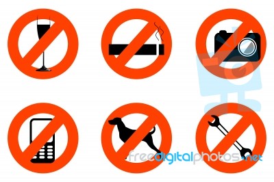 Not allowed icons Stock Image