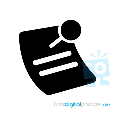 Note With Pushpin Symbol Icon  Illustration On White Stock Image