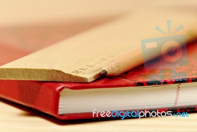 Notebbook And Accessories Stock Photo