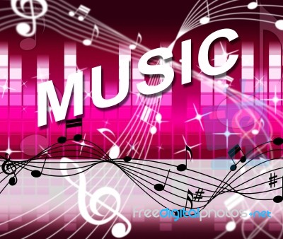 Notes Music Indicates Bass Clef And Melody Stock Image