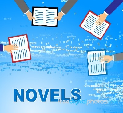 Novels Books Indicates Story Telling And Fiction Stock Image