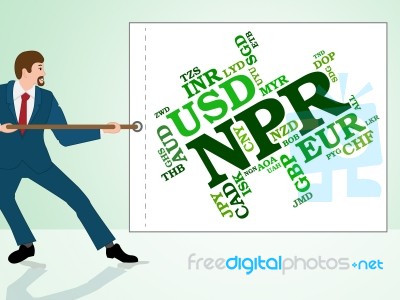 Npr Currency Shows Exchange Rate And Currencies Stock Image