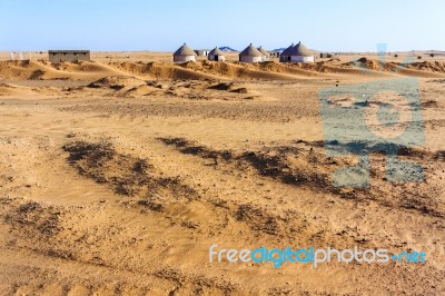 Nubian Village In Sudan Stock Photo