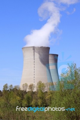 Nuclear Power Plant Stock Photo