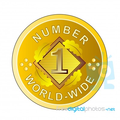 Number 1 Worldwide Stock Image