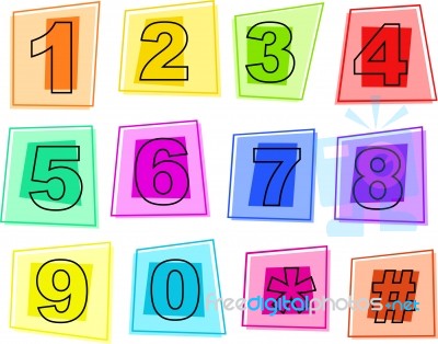 Number Icons Stock Image