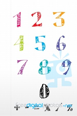 Numbers And Signs Stock Image