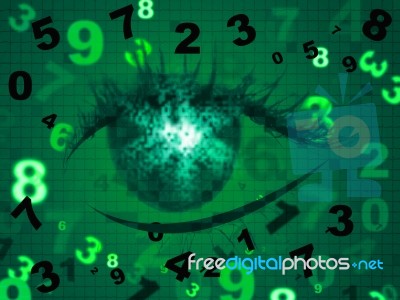 Numbers Background Shows High Tec And Abstract Stock Image