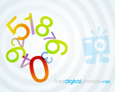 Numbers In Color Stock Image
