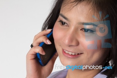Nurse Talking On The Phone, Stock Photo Nurse Talking On The Phone, Stock Photo