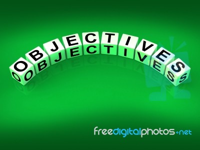 Objectives Blocks Show Motivation Aims And Goals Stock Image