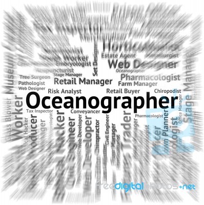 Oceanographer Job Representing Oceanographers Specialist And Employment Stock Image Oceanographer Job Representing Oceanographers Specialist And Employment Stock Image