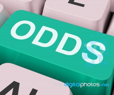 Odds Key Shows Online Chance Or Gambling Stock Image