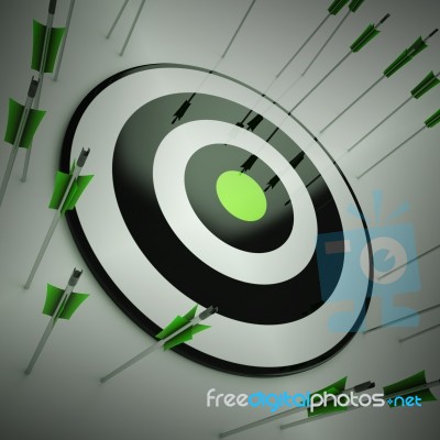 Off Target Shows To Miscalculate Skill Stock Image