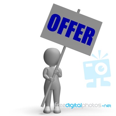Offer Protest Banner Means Special Discounts And Promotions Stock Image