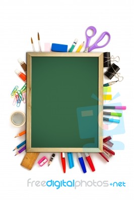 Office And Student Tool Over White Background Stock Photo