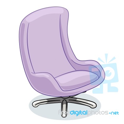 Office Chair Isolate On White Background.  Illustration Stock Image
