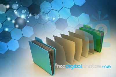 Office Folder With Documents Stock Image