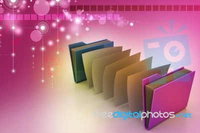 Office Folder With Documents Stock Image