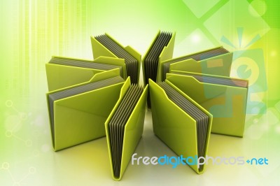 Office Folder With Documents Stock Image