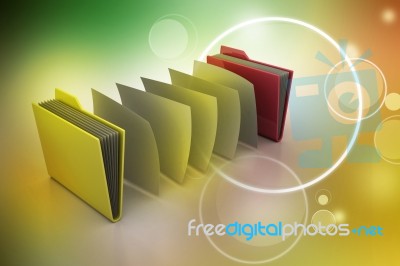 Office Folder With Documents Stock Image