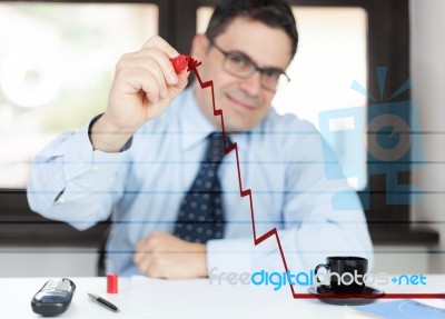 Office Man Diagram Stock Photo