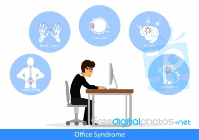 Office Syndrome Stock Image