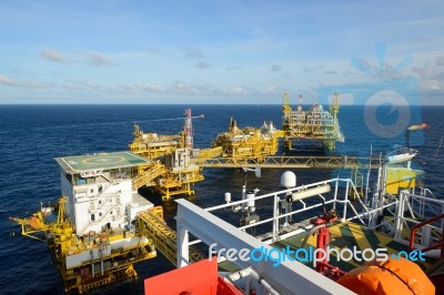 Offshore Oil Rig Stock Photo