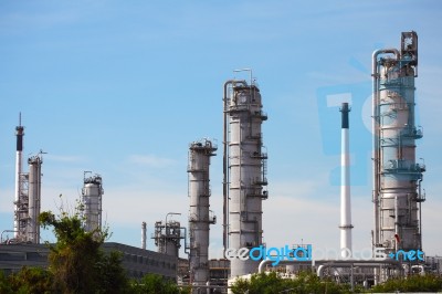 Oil And Gas Refinery Plant Stock Photo