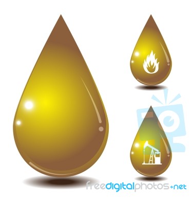 Oil Drop Isolate On White Back Ground Stock Image