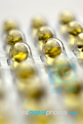 Oil Pills Stock Photo