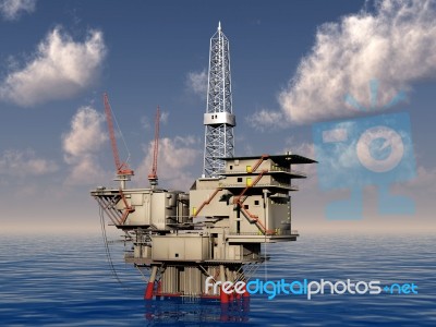 Oil Platform Stock Image