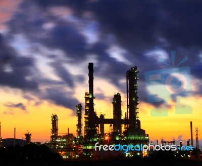 Oil Refinery Stock Photo