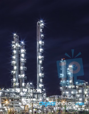 Oil Refinery Industry Stock Photo