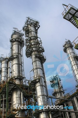 Oil Refinery Plant Stock Photo