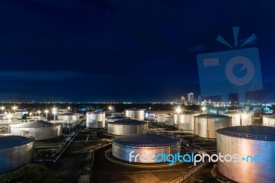 Oil Tank Industrial Stock Photo