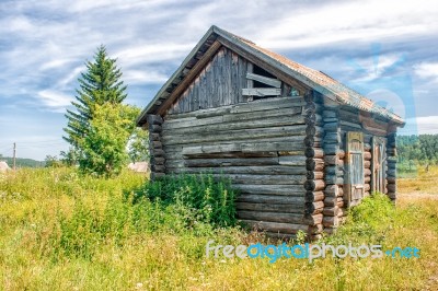 Old Abandoned Wooden House Stock Photo