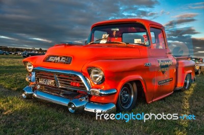 Old American Pickup Truck Parked At Goodwood Stock Photo
