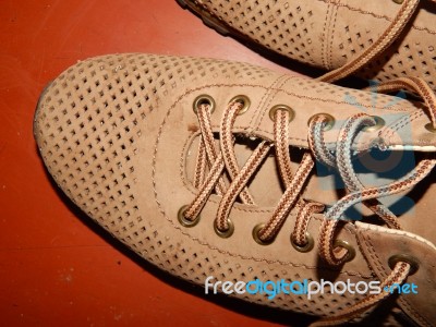 Old And New Men And Women Shoes Stock Photo