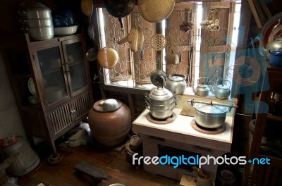 Old Asia Cooking Stock Photo